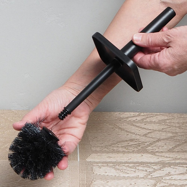 Изображение товара Ершик для унитаза Мультидом Риф 132 758 (черный/серебристый)