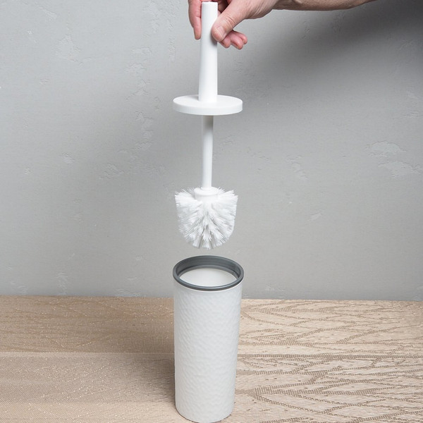 Изображение товара Ершик для унитаза Мультидом Венеция 133 658 (белый/серебристый)