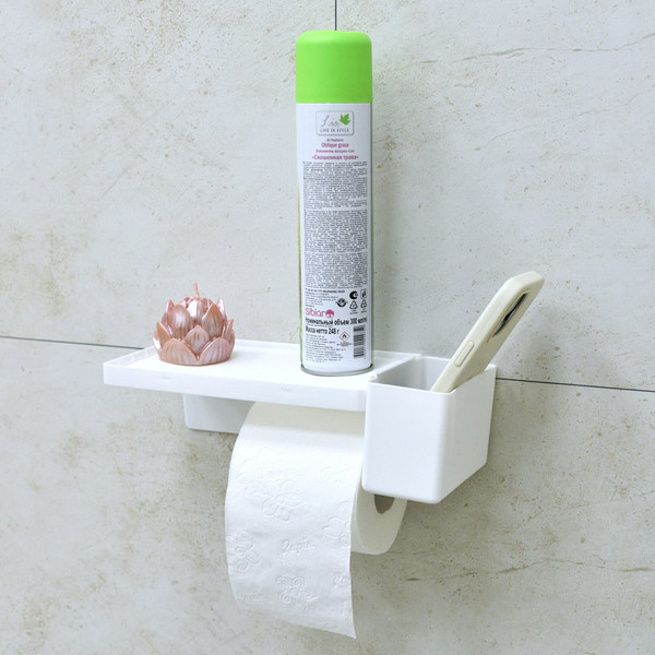 Изображение товара Держатель для туалетной бумаги Мультидом 161 206 (белый)