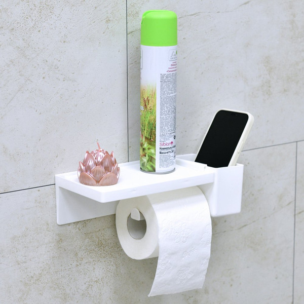 Изображение товара Держатель для туалетной бумаги Мультидом 161 206 (белый)