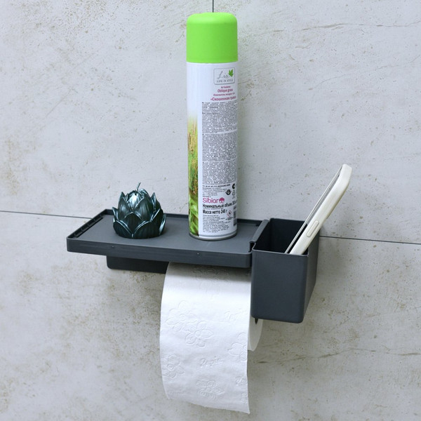 Изображение товара Держатель для туалетной бумаги Мультидом 161 218 (серый)