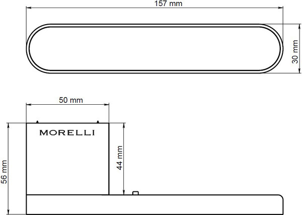 Изображение товара Ручка дверная Morelli Maracana MH-62-R50 BL (черный)