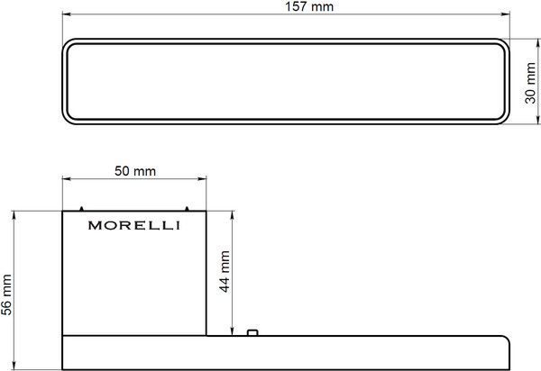 Изображение товара Ручка дверная Morelli New England MH-63-S50 BL (черный)