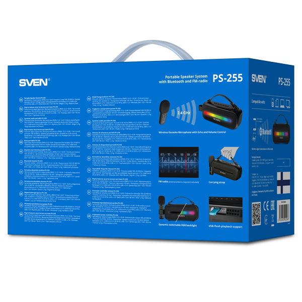 Изображение товара Портативная колонка Sven PS-255 (черный)