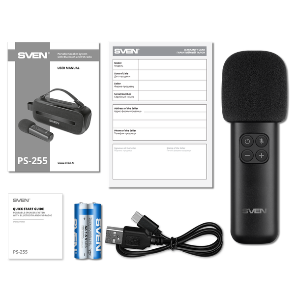 Изображение товара Портативная колонка Sven PS-255 (черный)