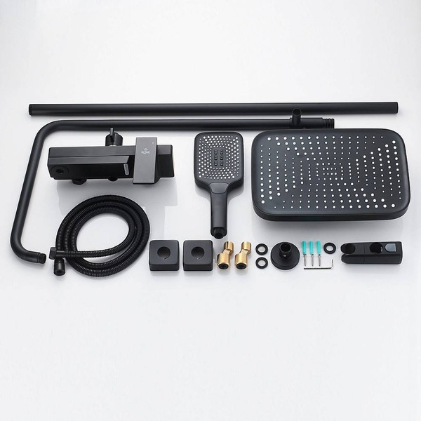Изображение товара Душевая система со смесителем Rose R1836H (черный)
