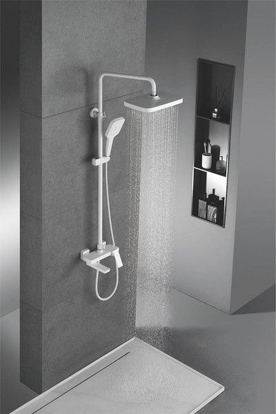 Изображение товара Душевая система со смесителем Rose R1836C (белый)