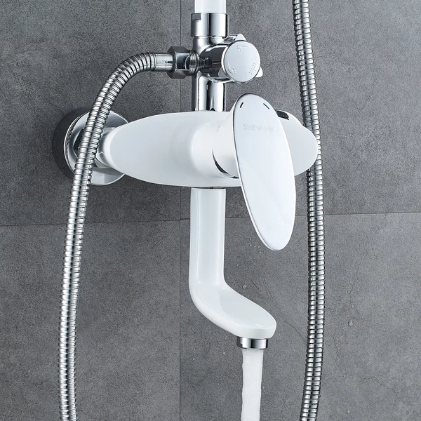 Изображение товара Душевая система со смесителем Shevanik S9836F (белый/хром)