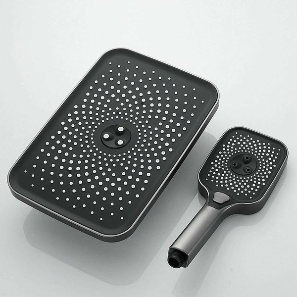 Изображение товара Душевая система со смесителем Shevanik S7036T (оружейная сталь)