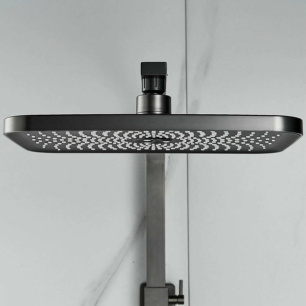 Изображение товара Душевая система со смесителем Shevanik S7036T (оружейная сталь)