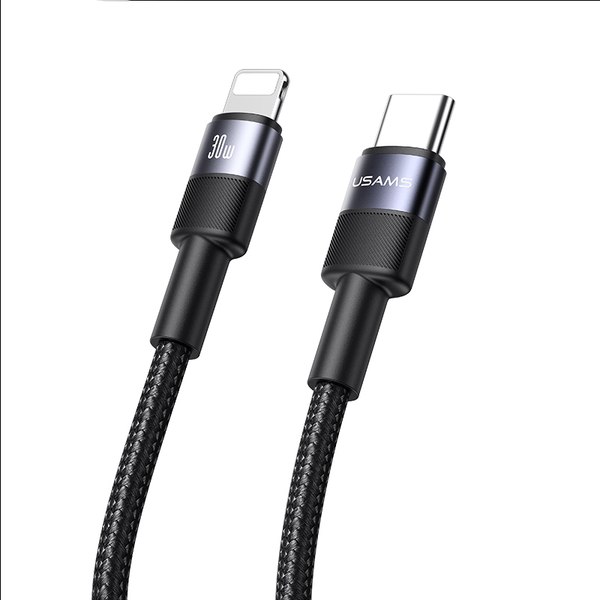 Изображение товара Кабель Usams SY Series SJ729 Type-C-Lightning (1.2м, черный)