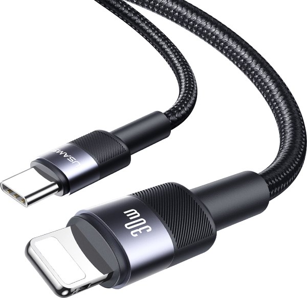 Изображение товара Кабель Usams SY Series SJ729 Type-C-Lightning (1.2м, черный)