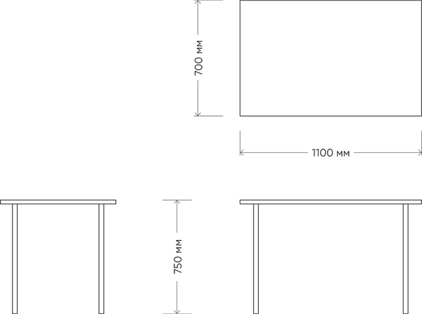Изображение товара Обеденный стол Listvig Слим не раздвижной (дуб табачный/черный)