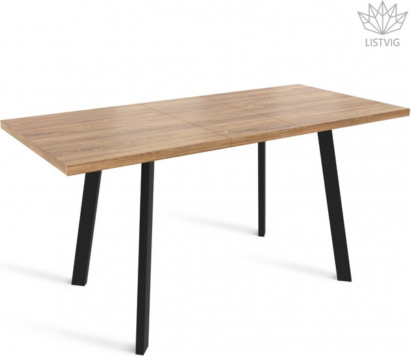 Изображение товара Обеденный стол Listvig Фин раздвижной (дуб табачный/черный)