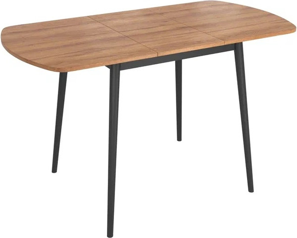 Изображение товара Обеденный стол Listvig Винер Mini R раздвижной (дуб табачный/черный)