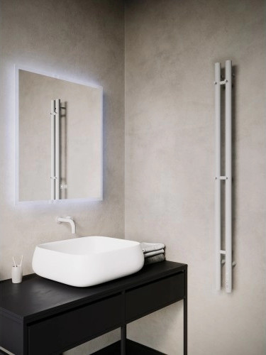 Изображение товара Полотенцесушитель электрический Terminus Стойка Duo Круг 1200 (белый)