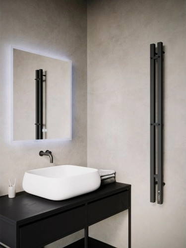 Изображение товара Полотенцесушитель электрический Terminus Стойка Duo Проф 1200 (черный)