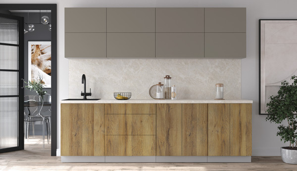 Изображение товара Кухонный гарнитур Интерлиния Мила Матте 2.6 А (луна/дуб вотан/опал светлый)