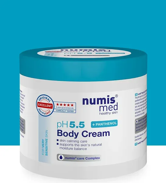 Изображение товара Крем для тела Numis Med Для чувствительной кожи с пантенолом pH 5.5 / 40212860 (400мл)