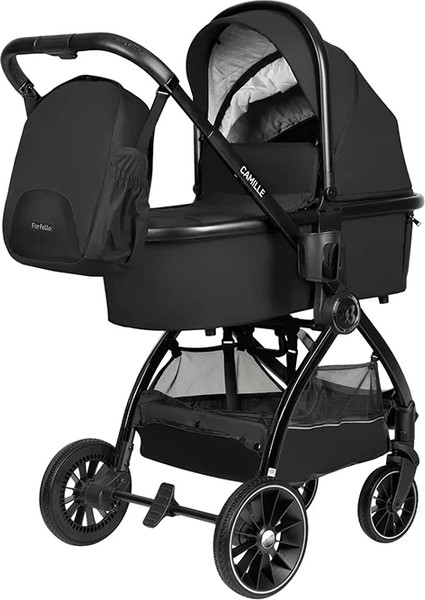 Изображение товара Детская универсальная коляска Farfello Camille Comfort 2 в 1 / CMC (черный)