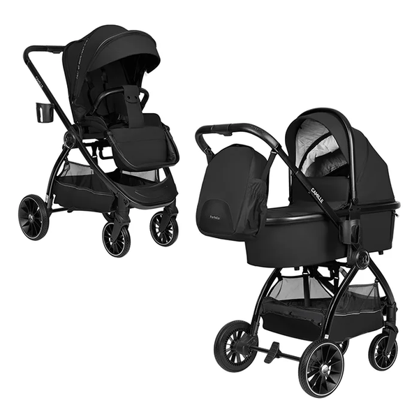 Изображение товара Детская универсальная коляска Farfello Camille Comfort 2 в 1 / CMC (черный)