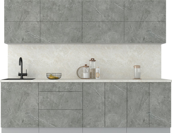 Изображение товара Кухонный гарнитур Интерлиния Мила Матте 2.7 А (керамика/керамика/опал светлый)