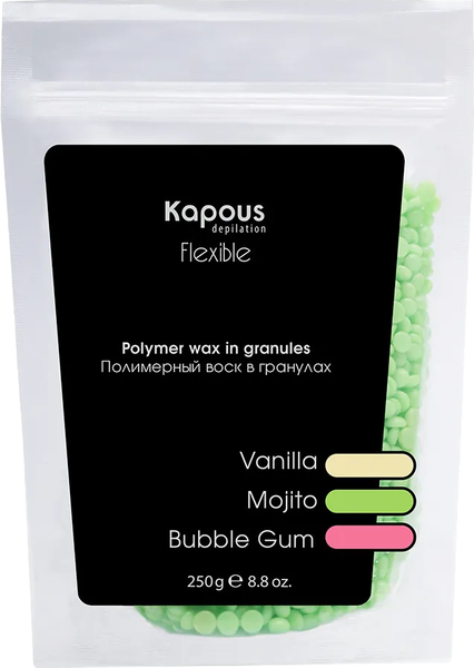Изображение товара Воск для депиляции Kapous Flex Полимерный в гранулах Мохито / 3213 (250г)