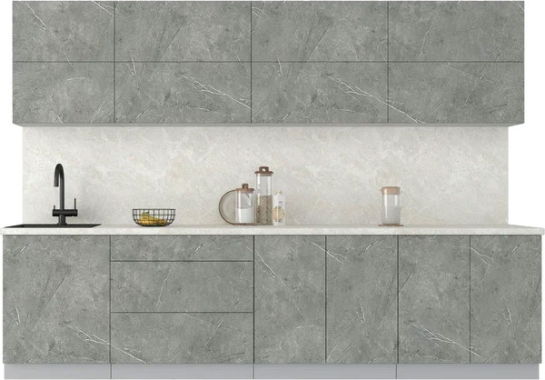 Изображение товара Кухонный гарнитур Интерлиния Мила Матте 3.0 А (керамика/керамика/опал светлый)