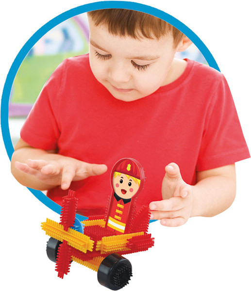 Изображение товара Конструктор Dede Кактус-блоки. Пожарные / 03308