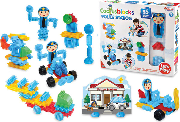 Изображение товара Конструктор Dede Кактус-блоки. Полиция / 03307