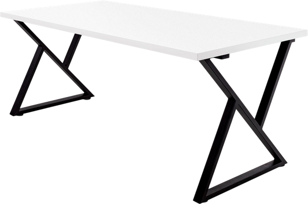 Изображение товара Обеденный стол Millwood Дели Л 130x80x75 (белый/металл черный)