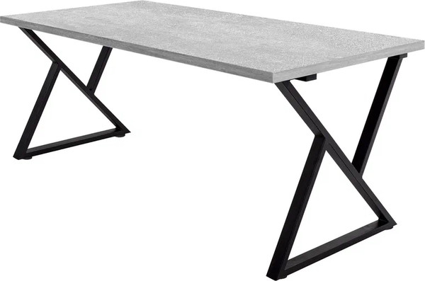 Изображение товара Обеденный стол Millwood Дели Л 130x80x75 (бетон/металл черный)