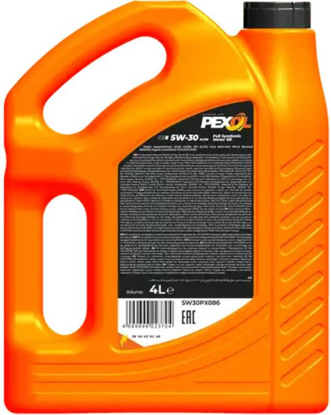 Изображение товара Моторное масло Pexol P3 5W30 A5/B5 SL/CF / 5W30PX086 (4л)