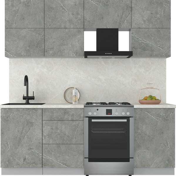 Изображение товара Кухонный гарнитур Интерлиния Мила Матте 2.1 Б (керамика/керамика/опал светлый)