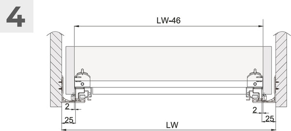 Изображение товара Комплект направляющих мебельных Boyard Soft DB9991Zn/300