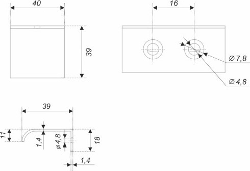 Изображение товара Ручка для мебели Boyard RT810BL.1/16
