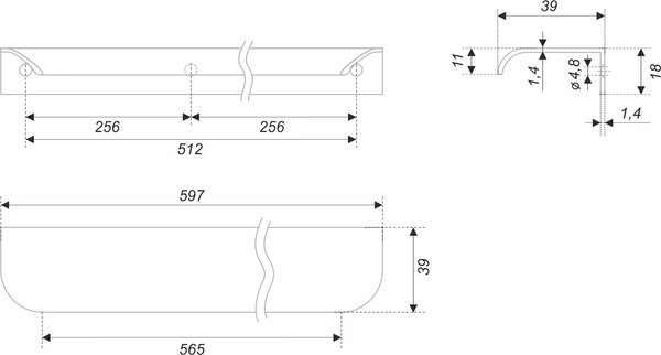 Изображение товара Ручка для мебели Boyard RT810BL.1/512/600