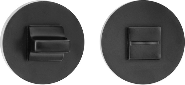 Изображение товара Фиксатор дверной защелки VELA Prima WC-Round BL (черный)