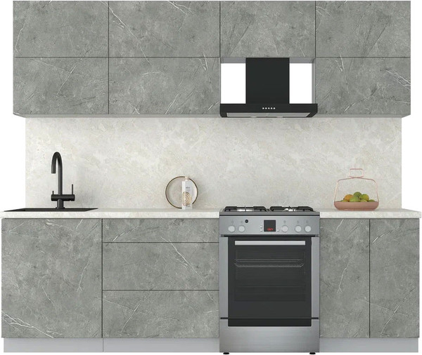 Изображение товара Кухонный гарнитур Интерлиния Мила Матте 2.5 Б (керамика/керамика/опал светлый)