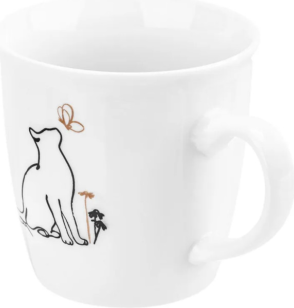 Изображение товара Кружка Elan Gallery Кот и бабочка / 230243 (New Bone China)