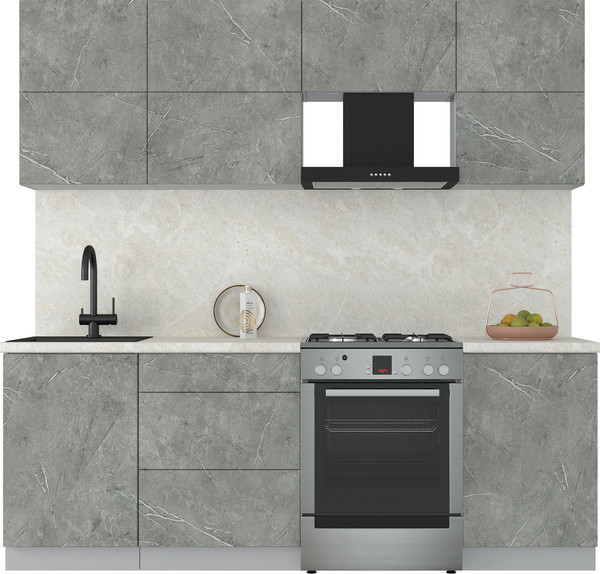 Изображение товара Кухонный гарнитур Интерлиния Мила Матте 2.2 Б (керамика/керамика/опал светлый)