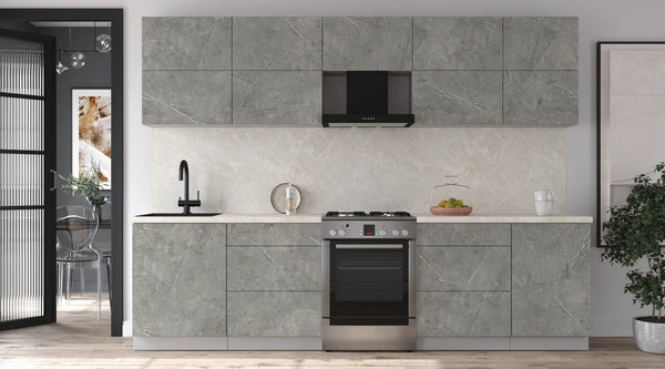 Изображение товара Кухонный гарнитур Интерлиния Мила Матте 2.9 Б (керамика/керамика/опал светлый)