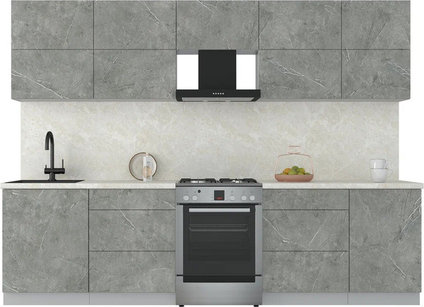 Изображение товара Кухонный гарнитур Интерлиния Мила Матте 2.9 Б (керамика/керамика/опал светлый)