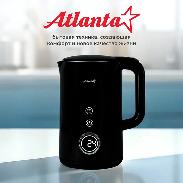 Изображение товара Электрочайник Atlanta ATH-2538 (черный)