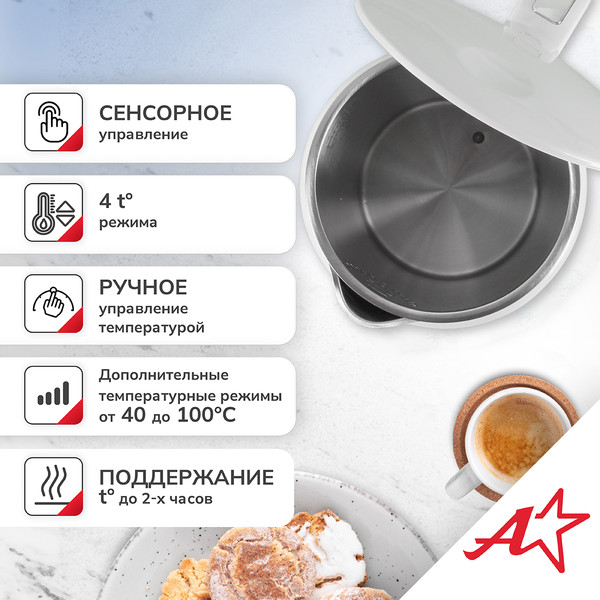 Изображение товара Электрочайник Atlanta ATH-2539 (белый)