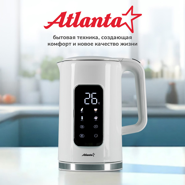Изображение товара Электрочайник Atlanta ATH-2539 (белый)