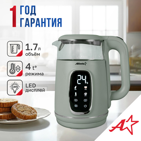 Изображение товара Электрочайник Atlanta ATH-2540 (зеленый)
