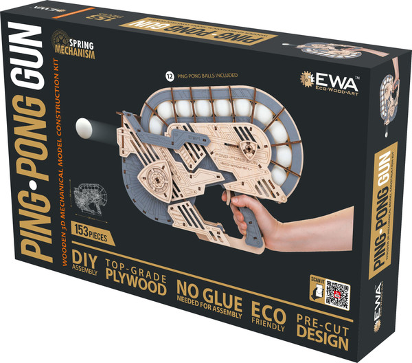 Изображение товара Бластер игрушечный EWA Пинг-понг пушка