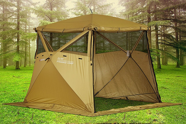 Изображение товара Туристический шатер Higashi Pyramid Camp Olive Кухня-шатер / 03462