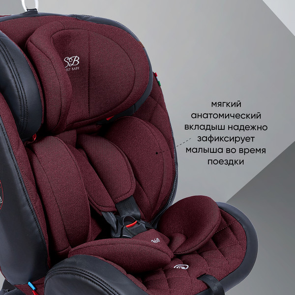 Изображение товара Автокресло Sweet Baby Ranger 360 Isofix 0-36 (бургунди)
